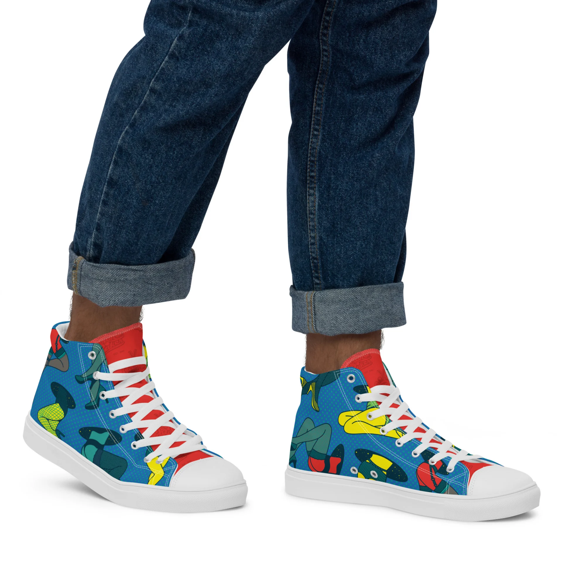 Men's High Top - NY Drop 1- Indica Style Graphic - Image 3