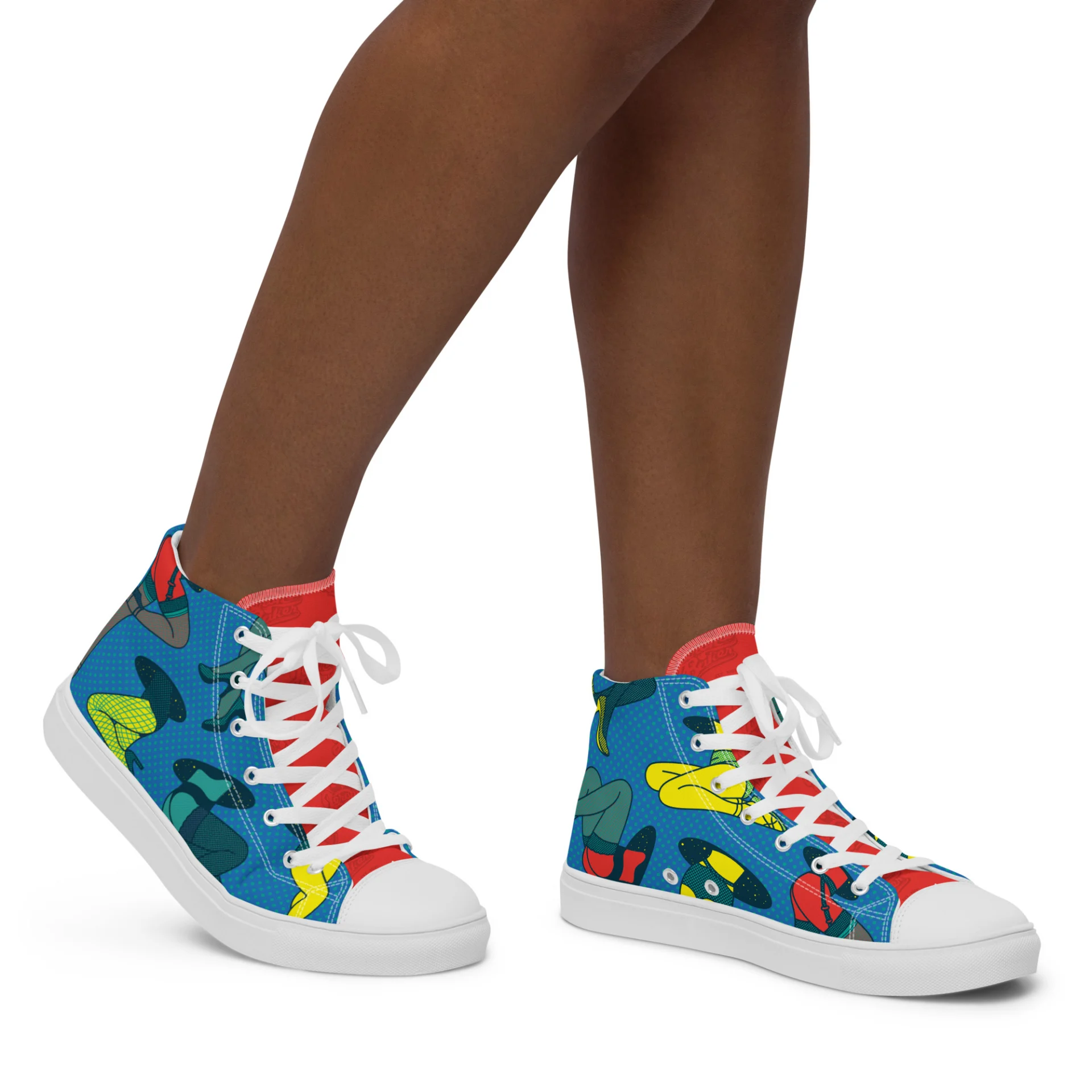 Women's High Top - NY Drop 1- Indica Style Graphic - Image 3
