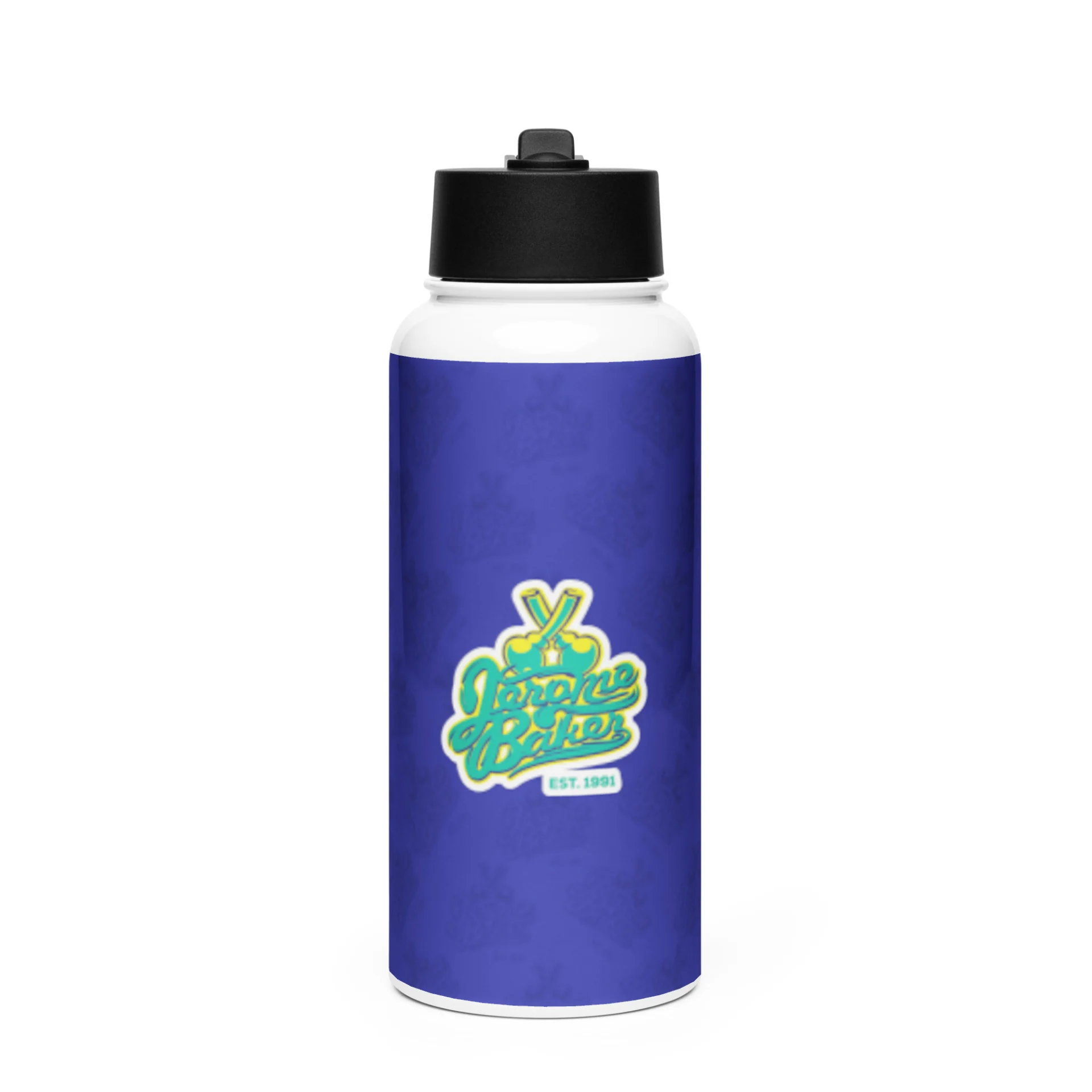 Stainless Steel Water Bottle with a Straw Lid – NY Drop 1 – Indica Style Solid Color