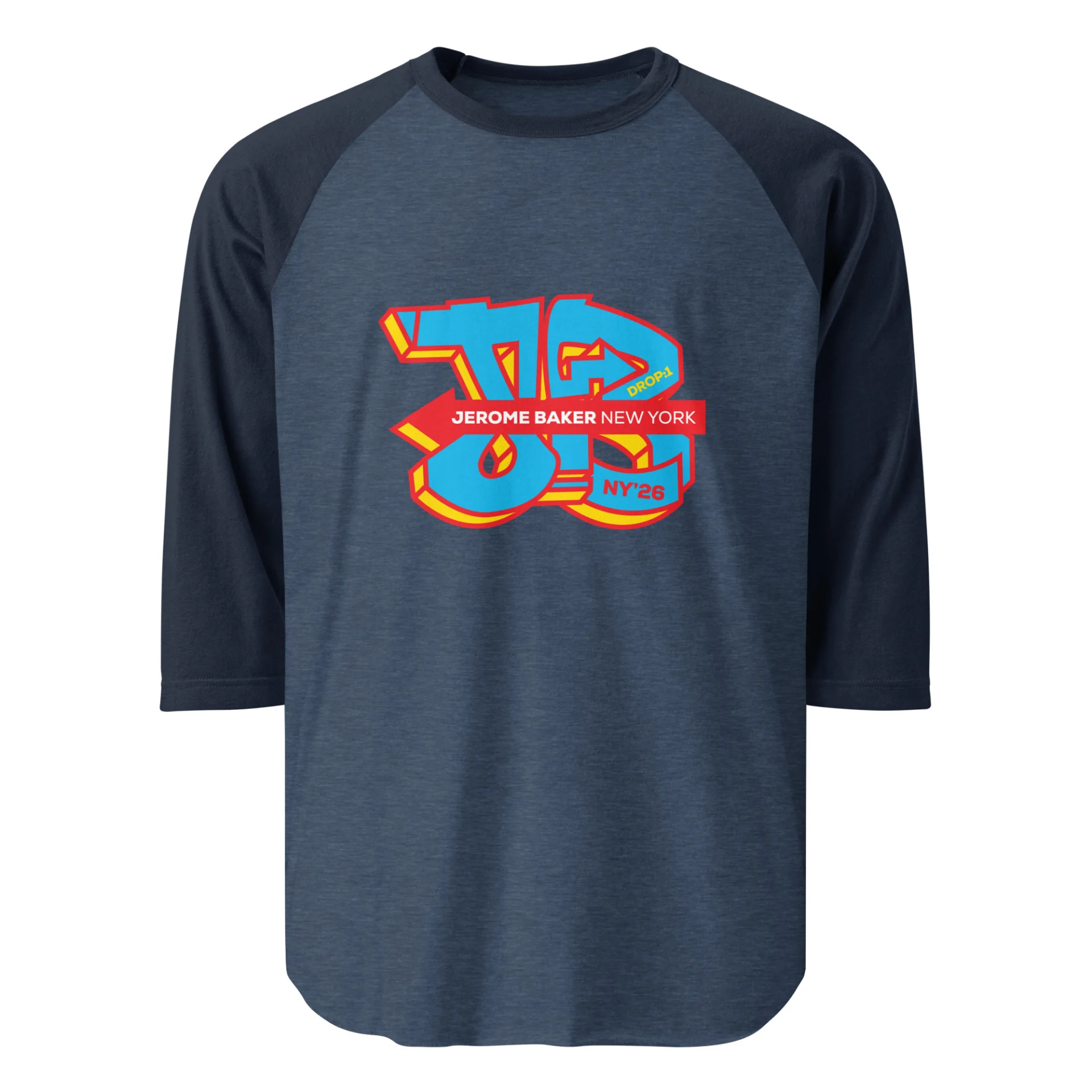 3/4 sleeve raglan shirt – Drop One - Image 2