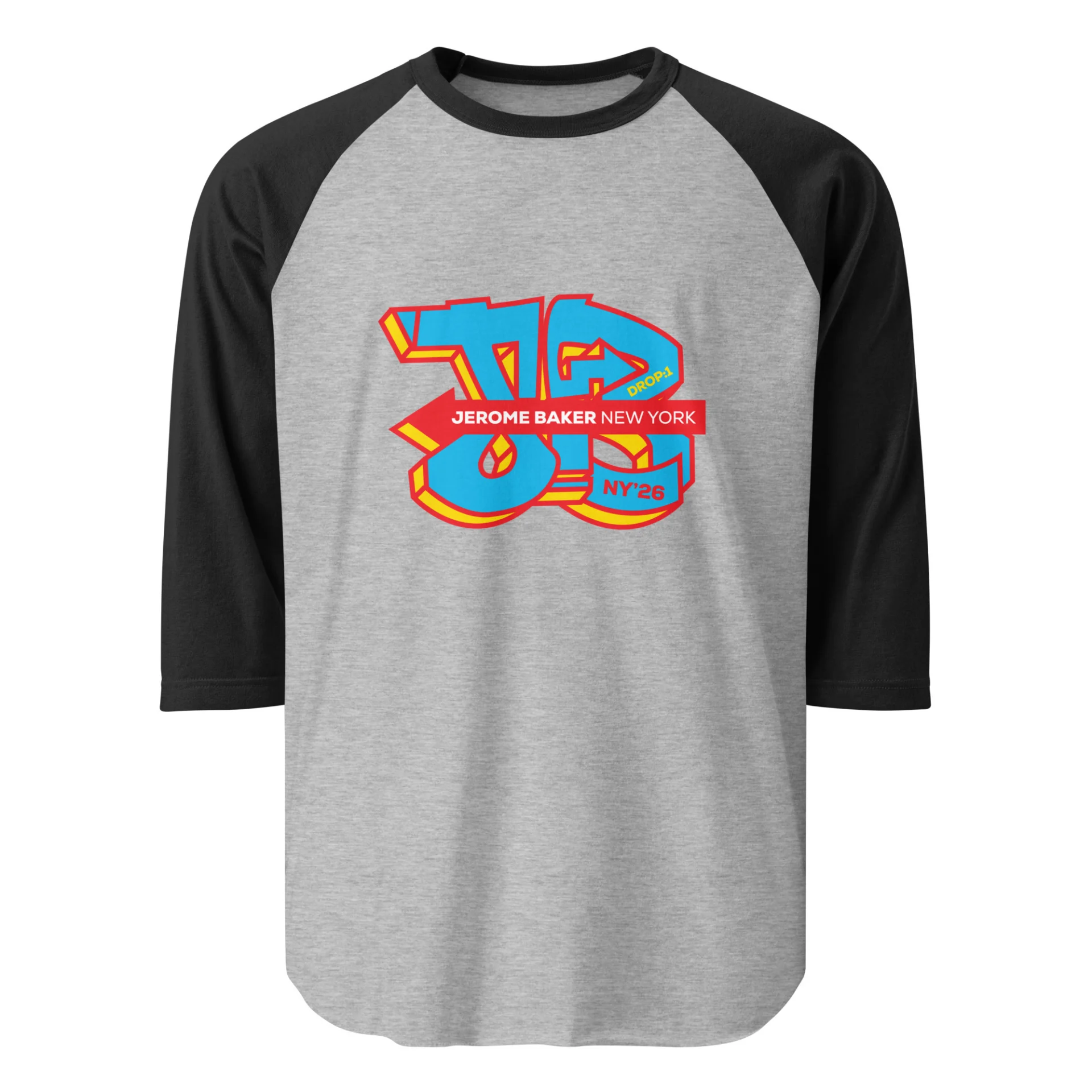 3/4 sleeve raglan shirt – Drop One - Image 3