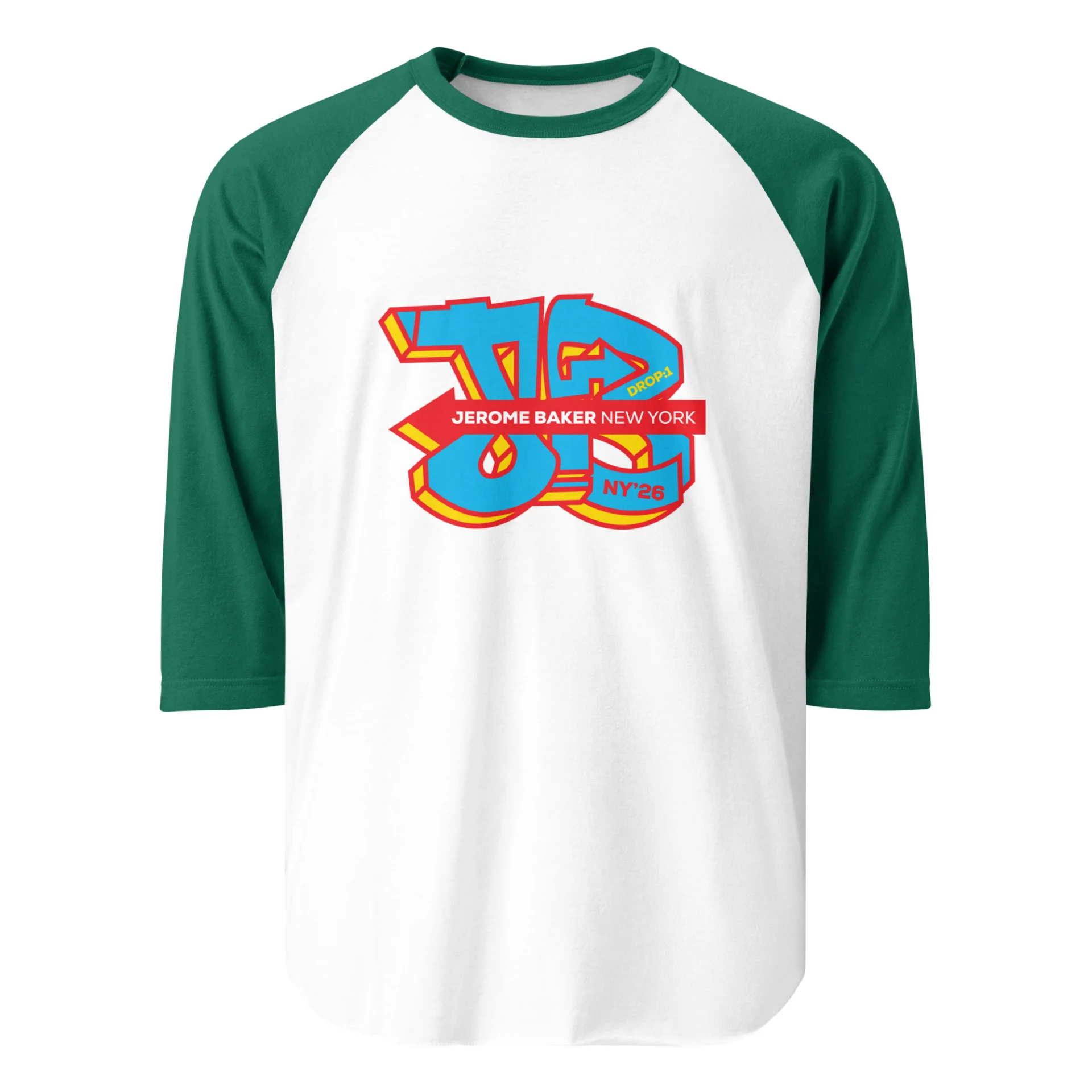 3/4 sleeve raglan shirt – Drop One - Image 10