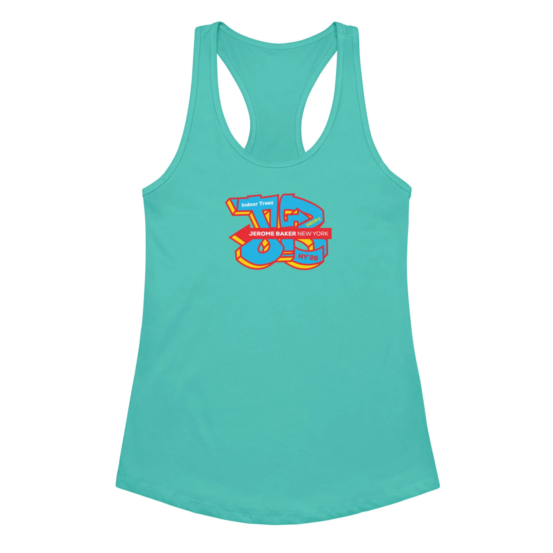 Indoor Treez – Women’s fitted racerback tank top - Image 4